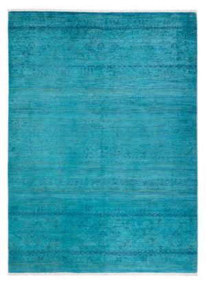 Ziegler Teppich - Modern - Vintage / Colored - 210 x 153 cm - blau
