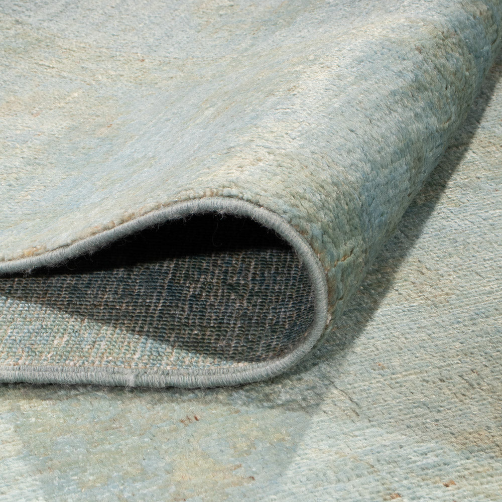 Tapis Ziegler - Moderne - Vintage/Overdyed - 194 x 149 cm - bleu clair