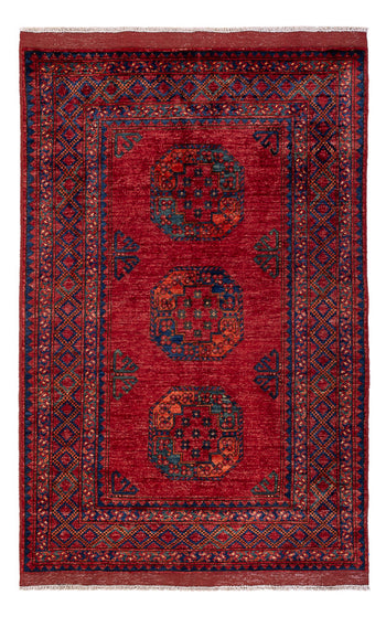 Afghan Teppich - 182 x 120 cm - rot
