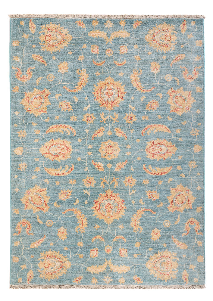 Ziegler Teppich - 179 x 125 cm - seeblau