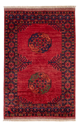 Afghan Teppich - 188 x 123 cm - rot