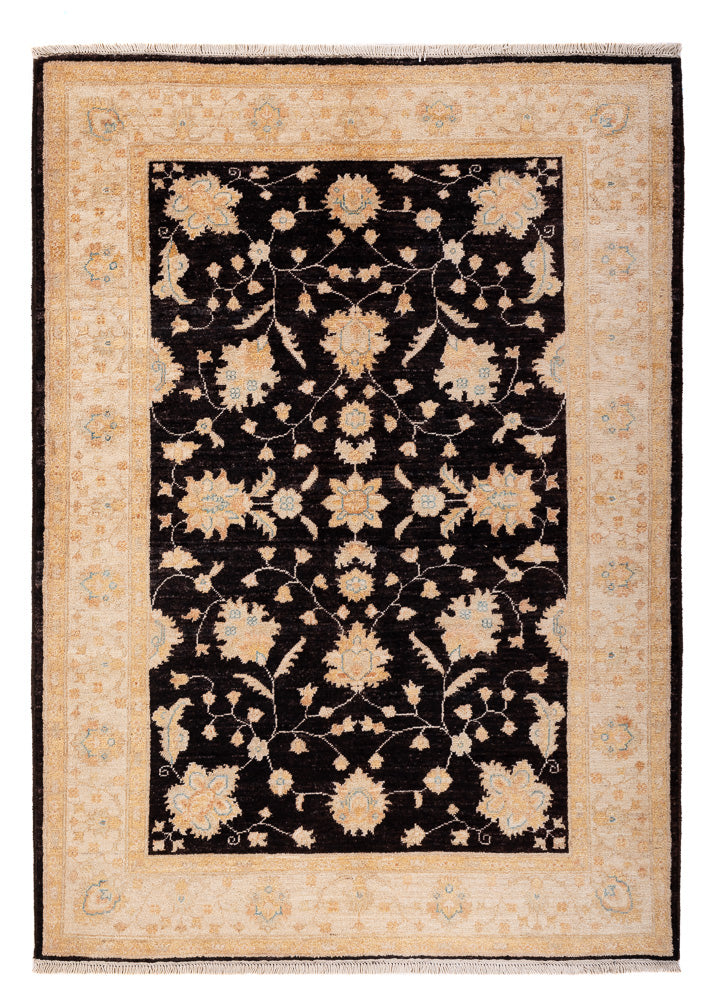 Ziegler Teppich - 178 x 125 cm - schwarz
