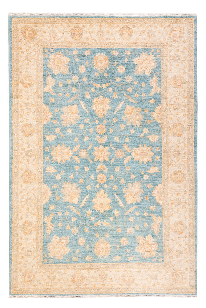 Ziegler Teppich - 185 x 122 cm - seeblau