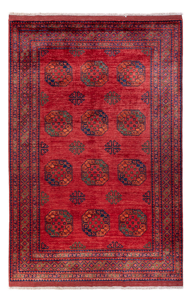 Afghan Teppich - Kunduz - 305 x 203 cm - rot