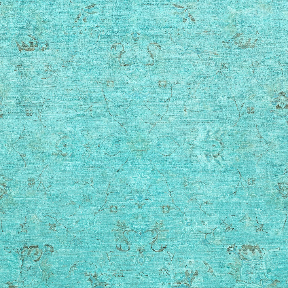 Tapis Ziegler - Moderne - Vintage/Overdyed - 293 x 201 cm - turquoise