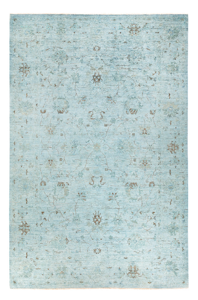 Tapis Ziegler - Moderne - Vintage/Overdyed - 300 x 202 cm - bleu clair