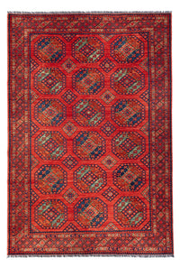 Tapis afghan - Kunduz - 305 x 209 cm - rouge