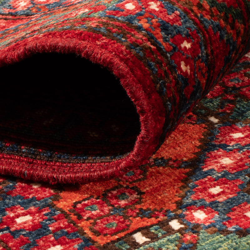 Läufer Afghan - Kunduz - 291 x 87 cm - rot