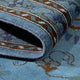 Läufer Ziegler - Modern - 245 x 80 cm - blau