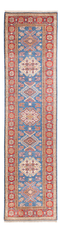Tapis de couloir Tapis Ziegler - Kazak - 307 x 83 cm - bleu