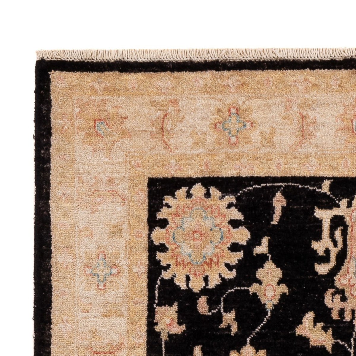 Ziegler Teppich - 147 x 96 cm - schwarz