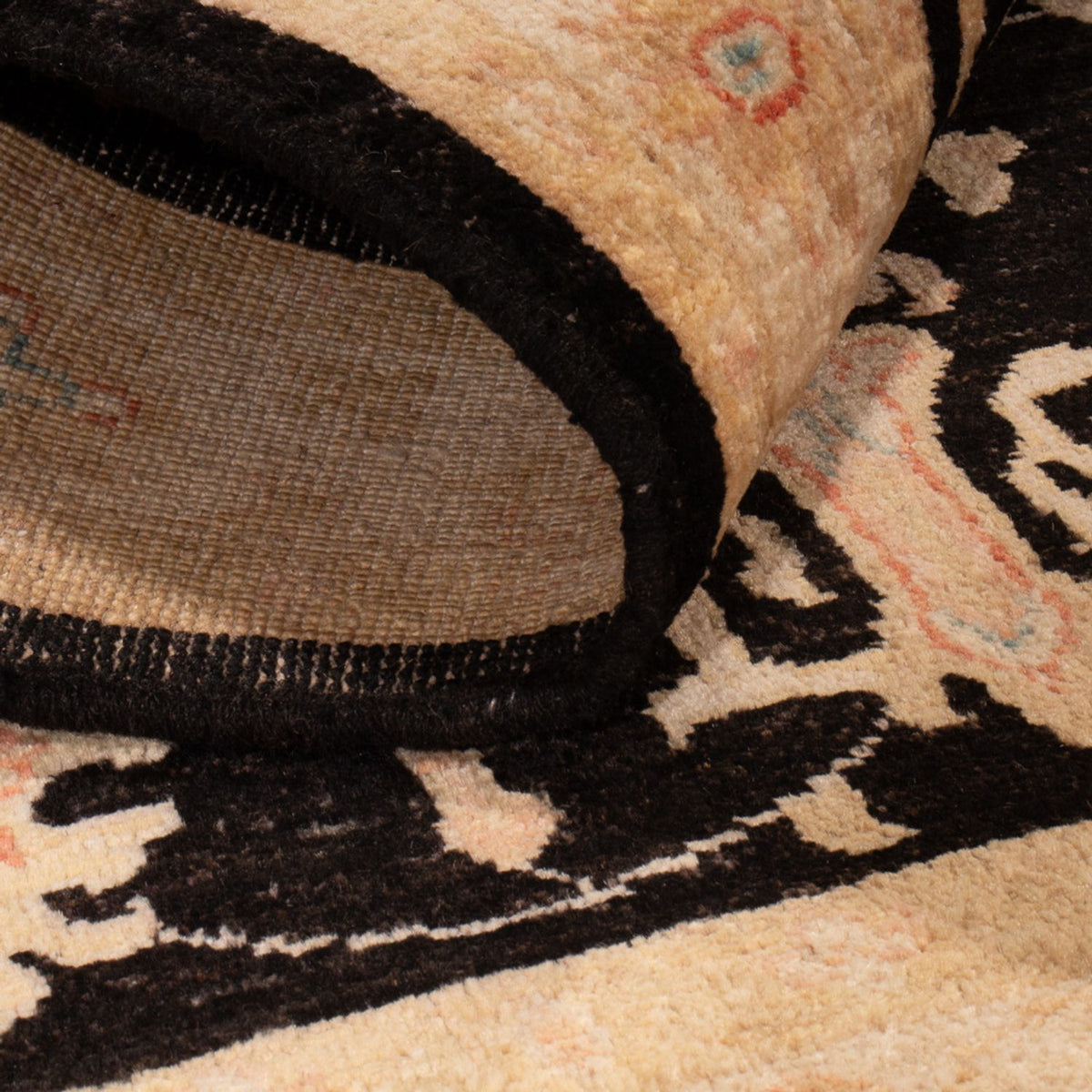 Ziegler Teppich - 147 x 96 cm - schwarz