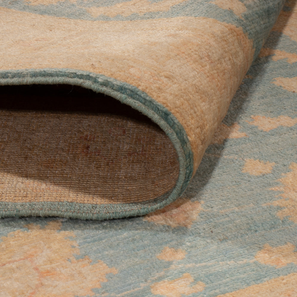 Ziegler Teppich - 157 x 99 cm - blau