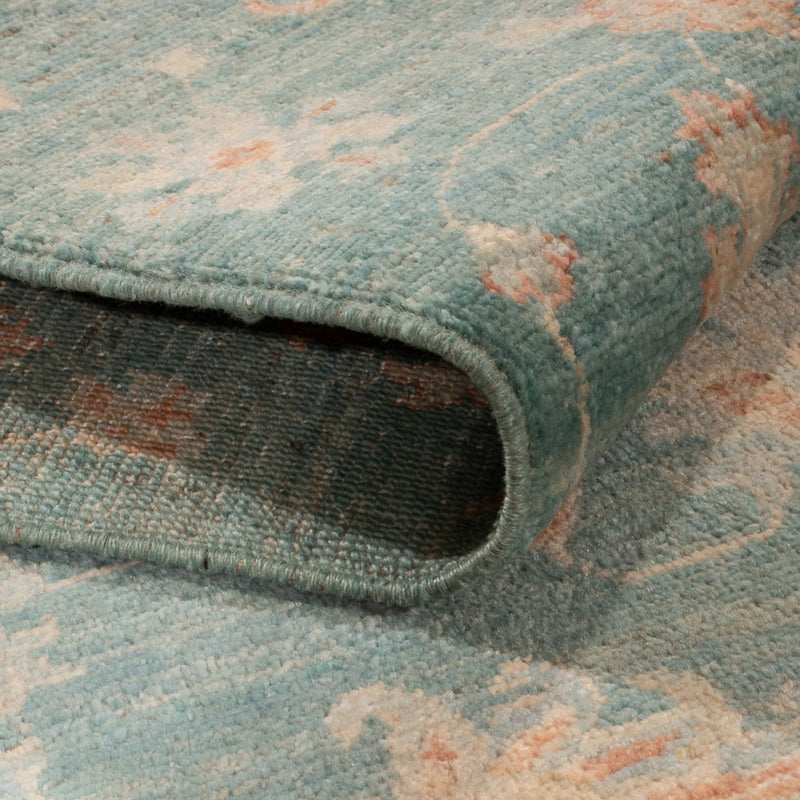 Ziegler Teppich - 147 x 103 cm - seeblau