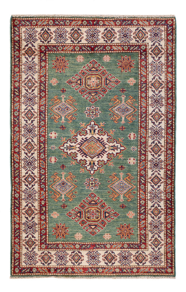 Ziegler Teppich - Kazak - 154 x 99 cm - grün