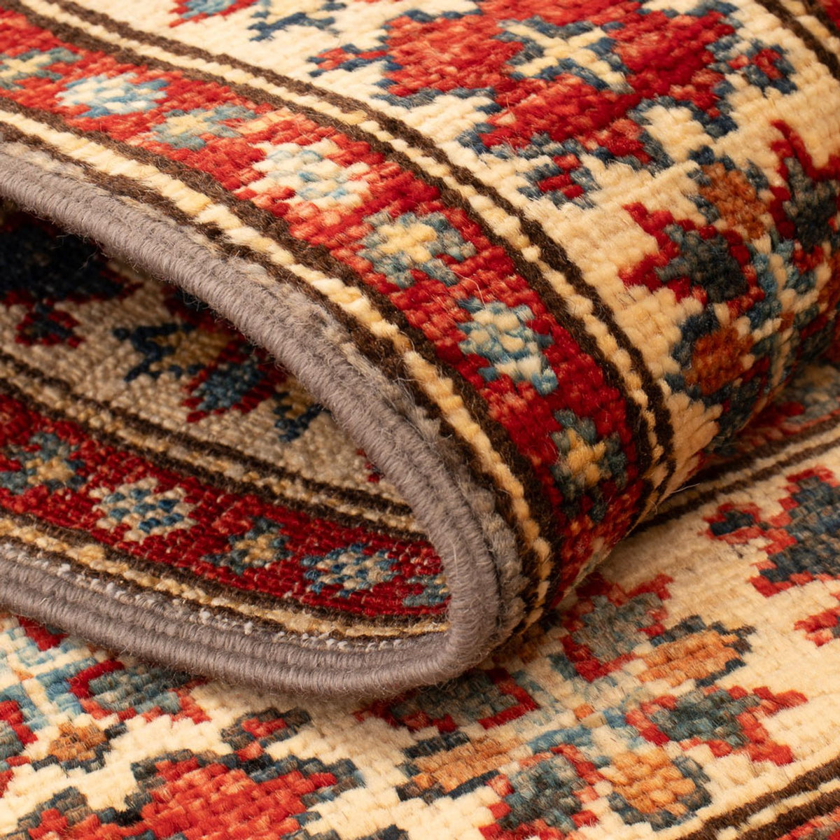 Ziegler Teppich - Kazak - Royal - 94 x 58 cm - dunkelbeige