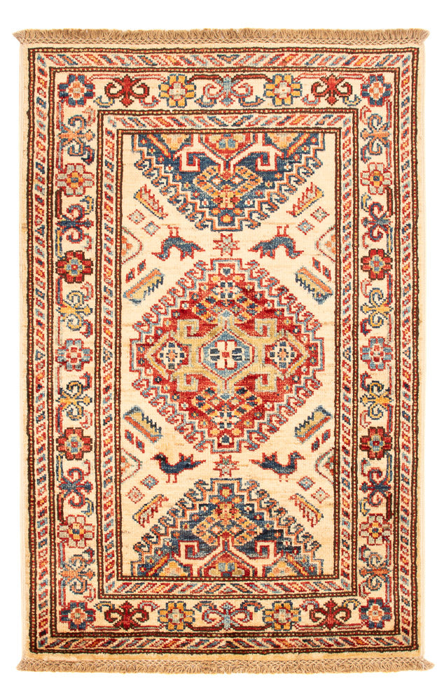 Ziegler Teppich - Kazak - Royal - 92 x 57 cm - hellbeige