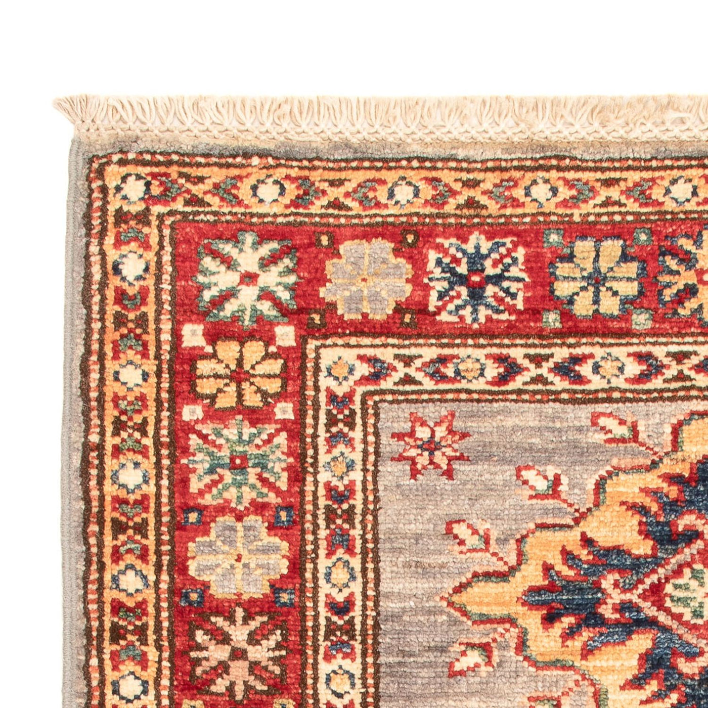 Ziegler Teppich - Kazak - Royal - 92 x 61 cm - hellgrau