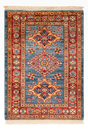 Ziegler Teppich - Kazak - Royal - 84 x 60 cm - blau