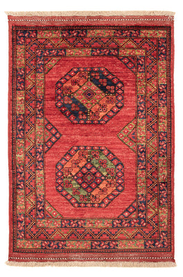 Tapis afghan - 117 x 81 cm - rouge