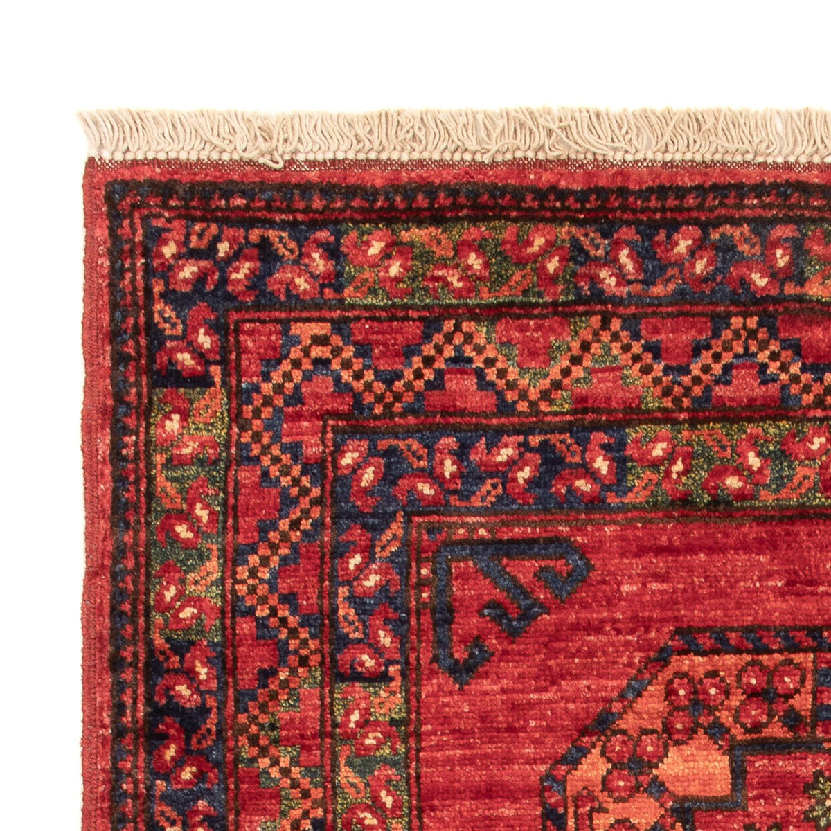 Afghan Teppich - 126 x 84 cm - rot