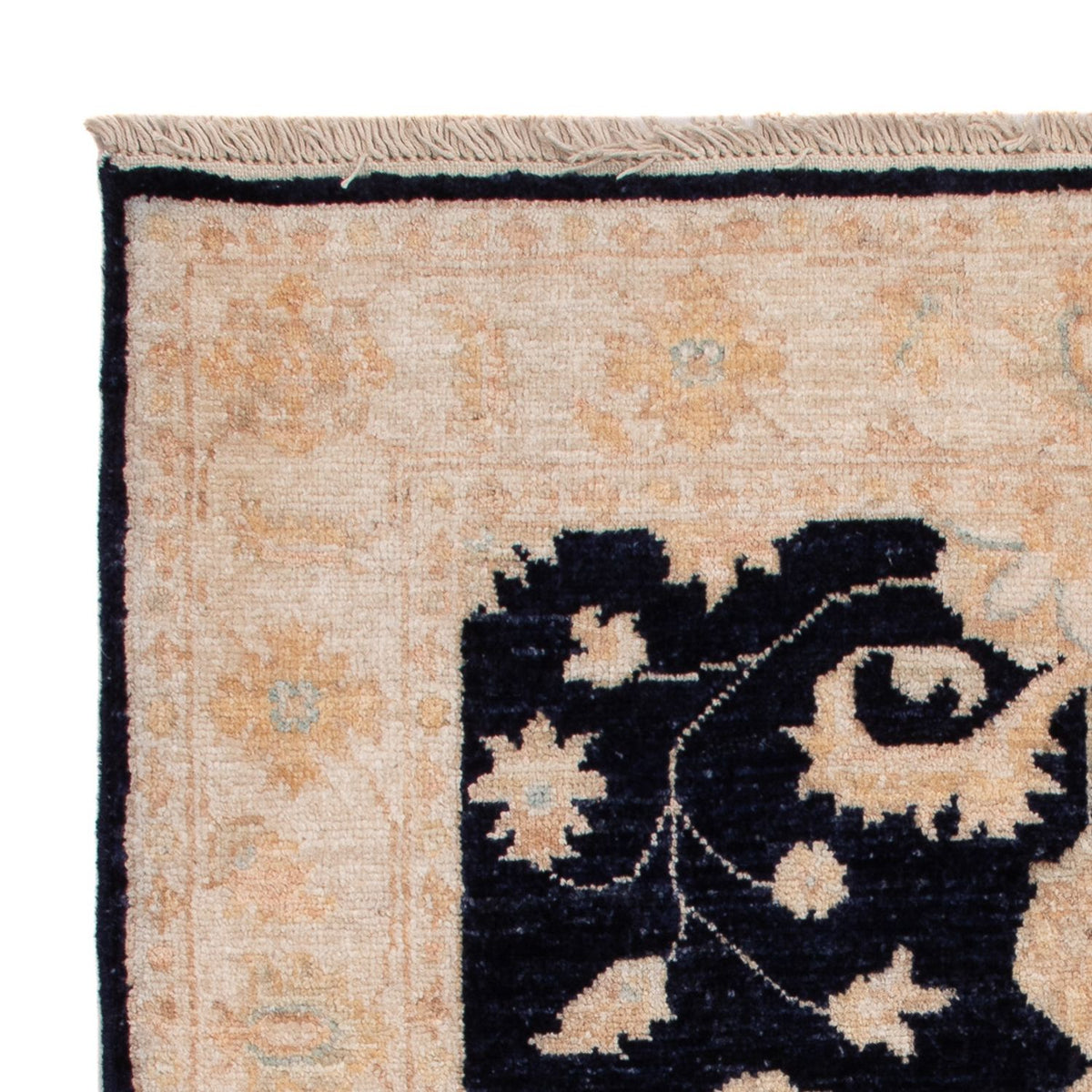 Ziegler Teppich - 98 x 81 cm - schwarz