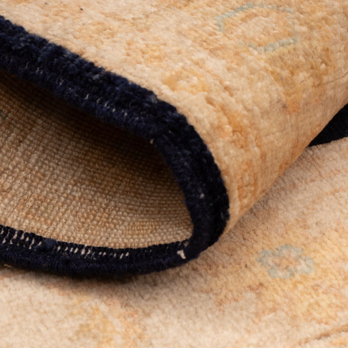 Ziegler Teppich - 98 x 81 cm - schwarz