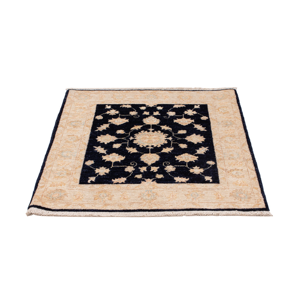 Ziegler Teppich - 102 x 80 cm - schwarz