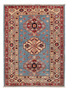 Kazak Tappeto 77x101cm - Tappeto orientale - blu - Rettangolo / Blu / 77 x 101 cm Rettangolo