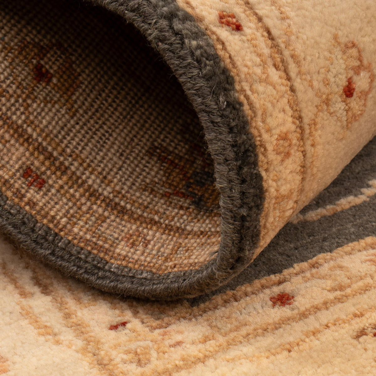 Ziegler Teppich - 120 x 80 cm - schwarz