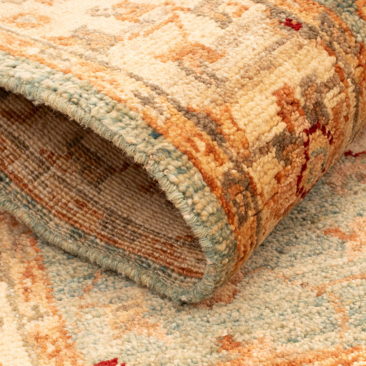 Ziegler Teppich - 101 x 59 cm - hellgrün