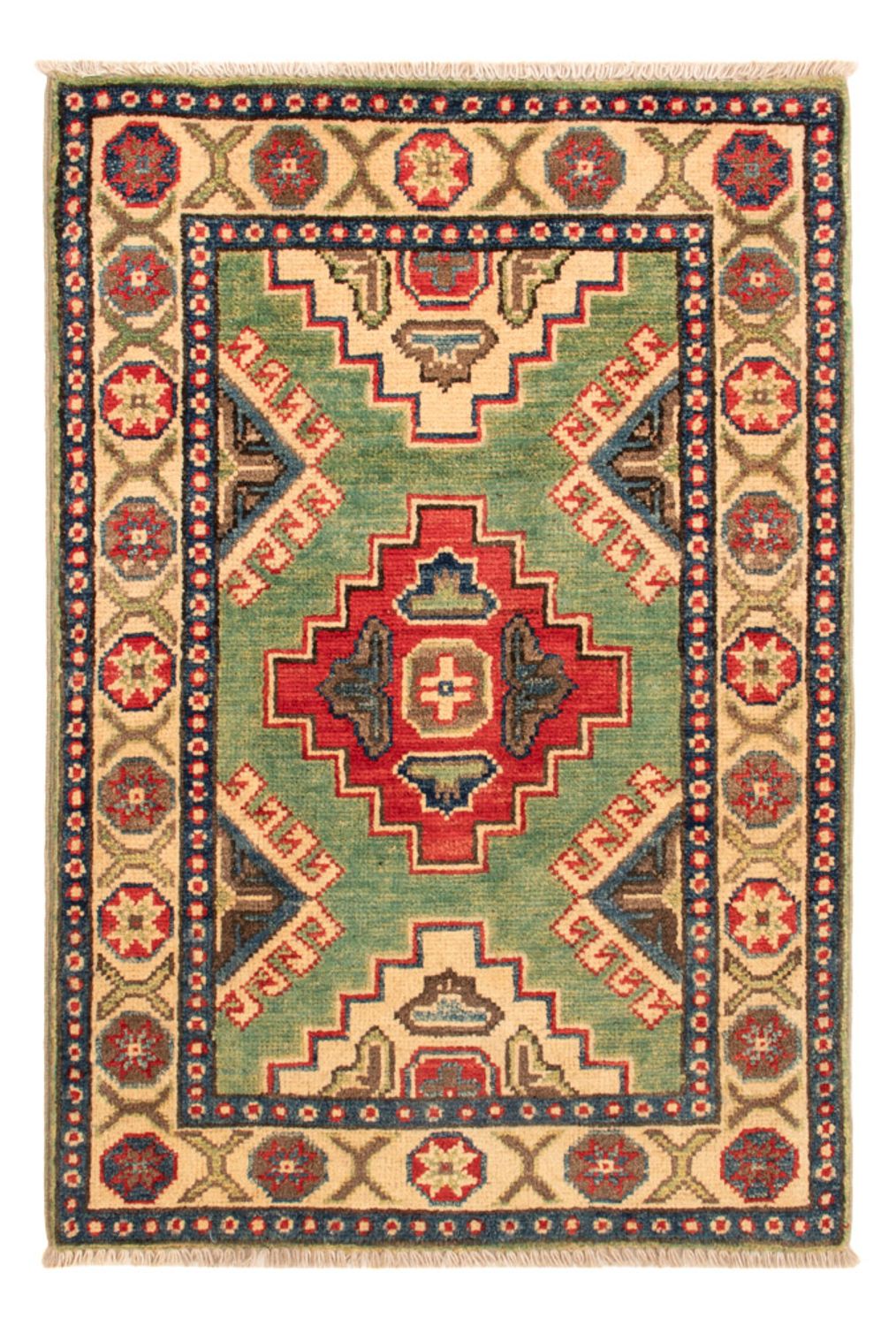 Ziegler Teppich - Kazak - 90 x 60 cm - grün