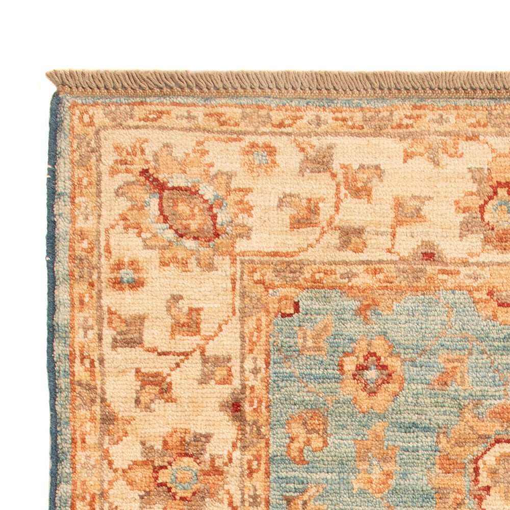 Ziegler Teppich - 95 x 62 cm - türkis