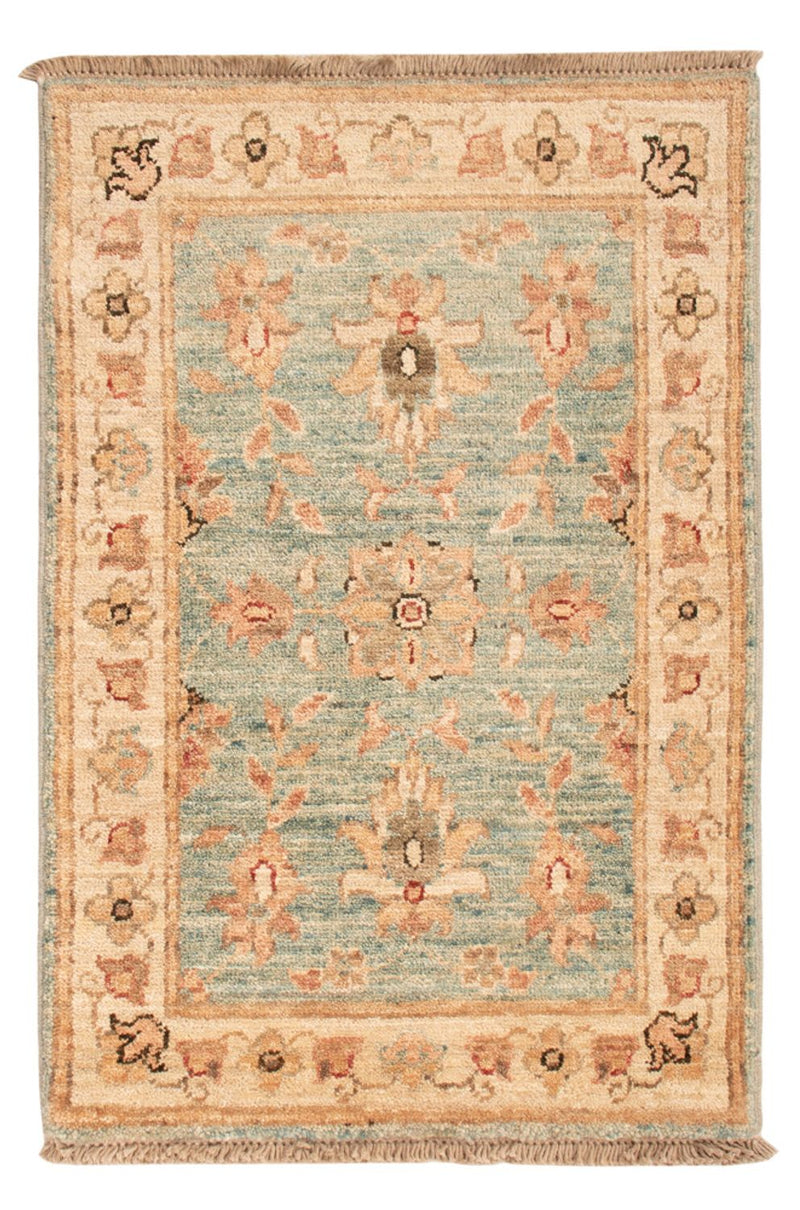 Ziegler Teppich - 73 x 50 cm - hellblau
