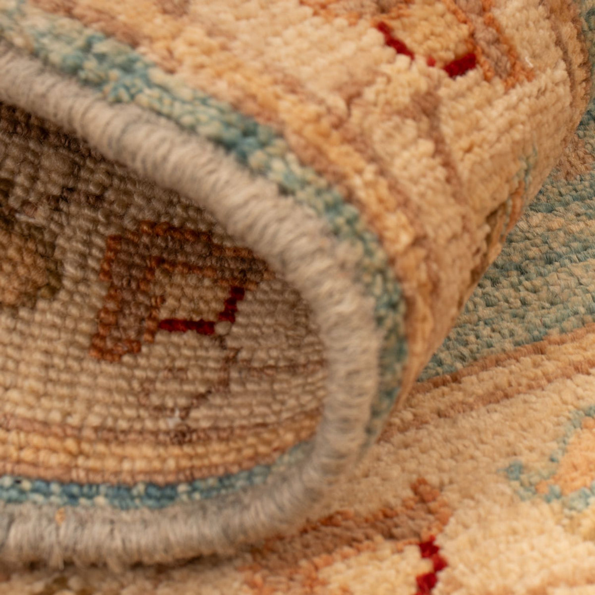 Ziegler Teppich - 66 x 55 cm - grün