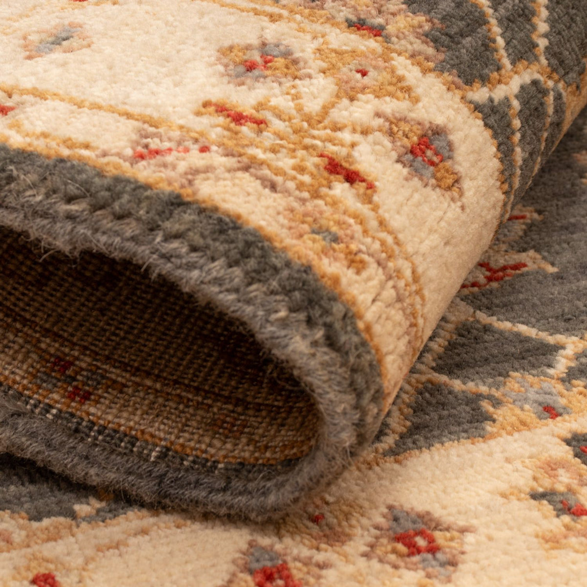 Ziegler Teppich - 90 x 60 cm - schwarz