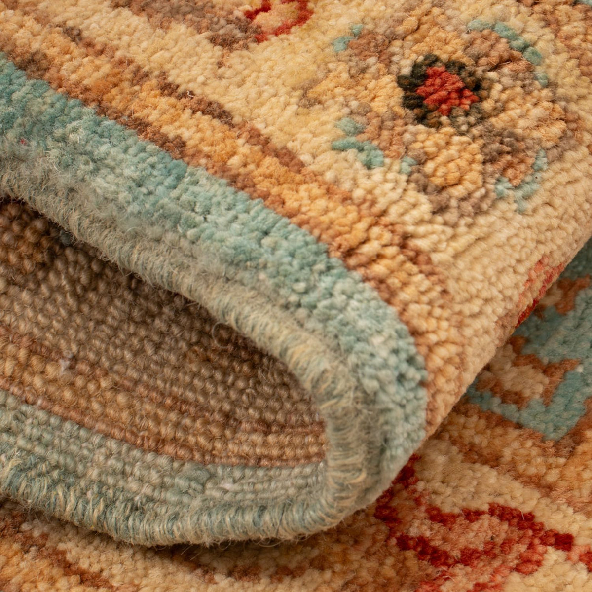 Ziegler Teppich - 71 x 53 cm - türkis