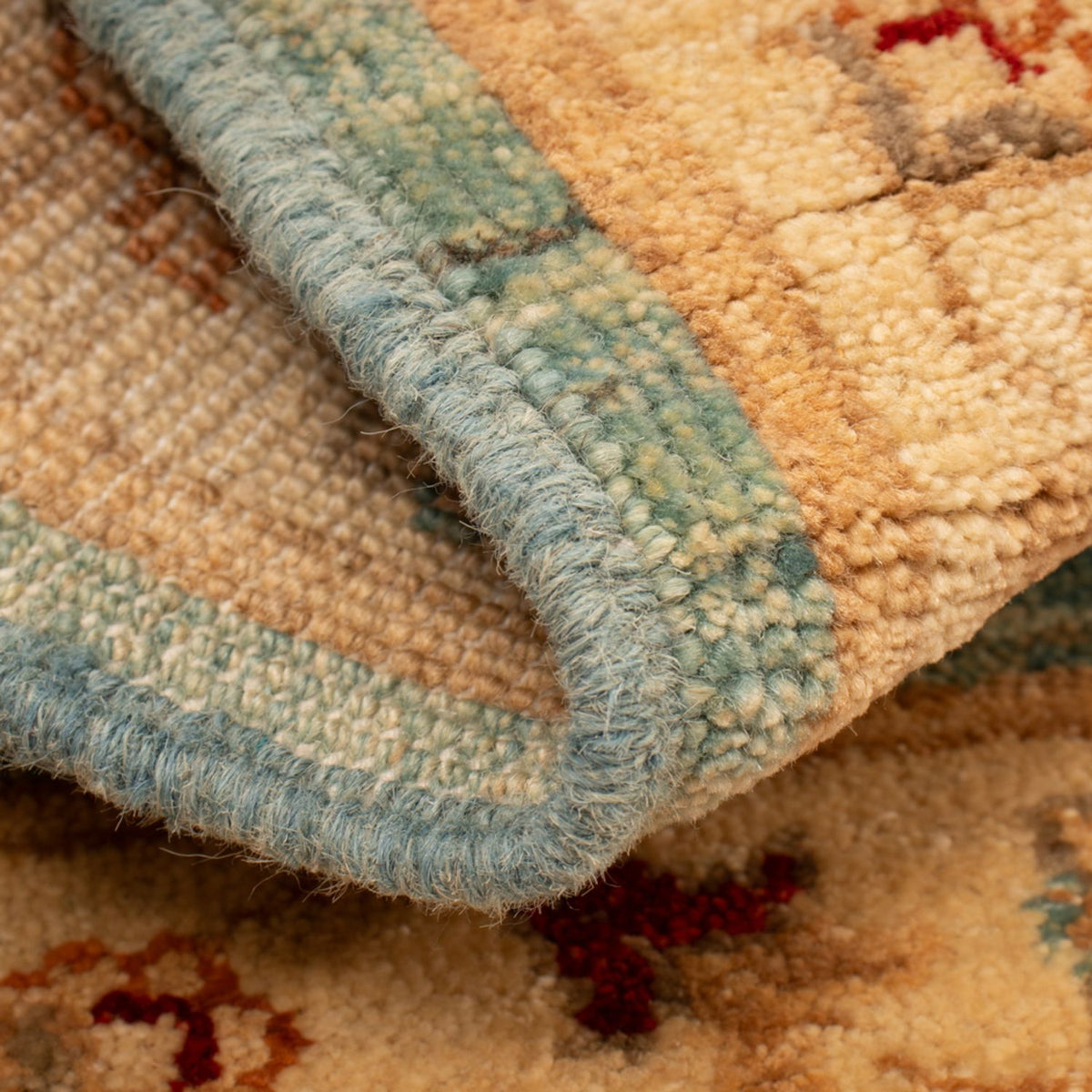 Ziegler Teppich - 69 x 51 cm - türkis