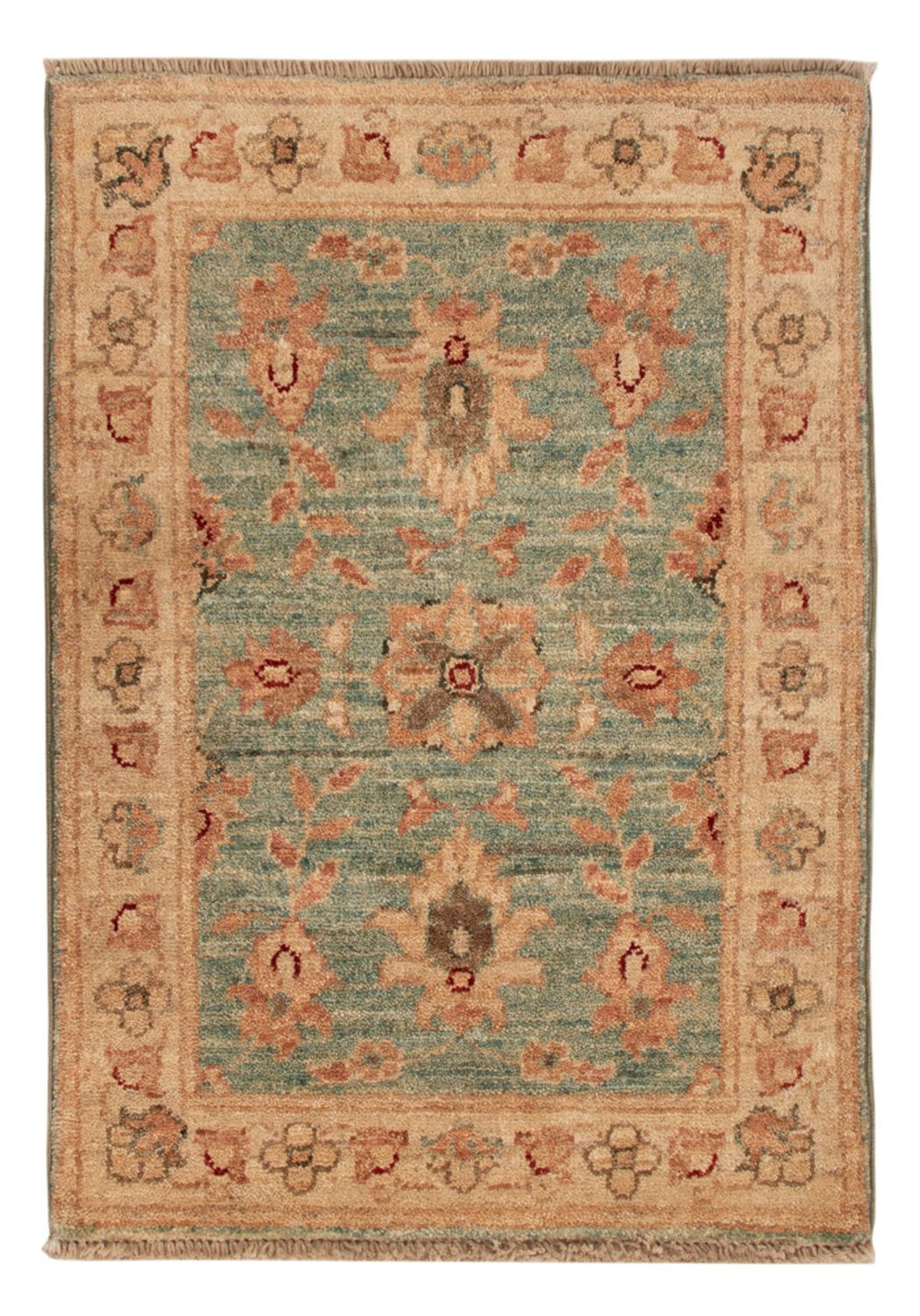 Ziegler Teppich - 70 x 49 cm - türkis
