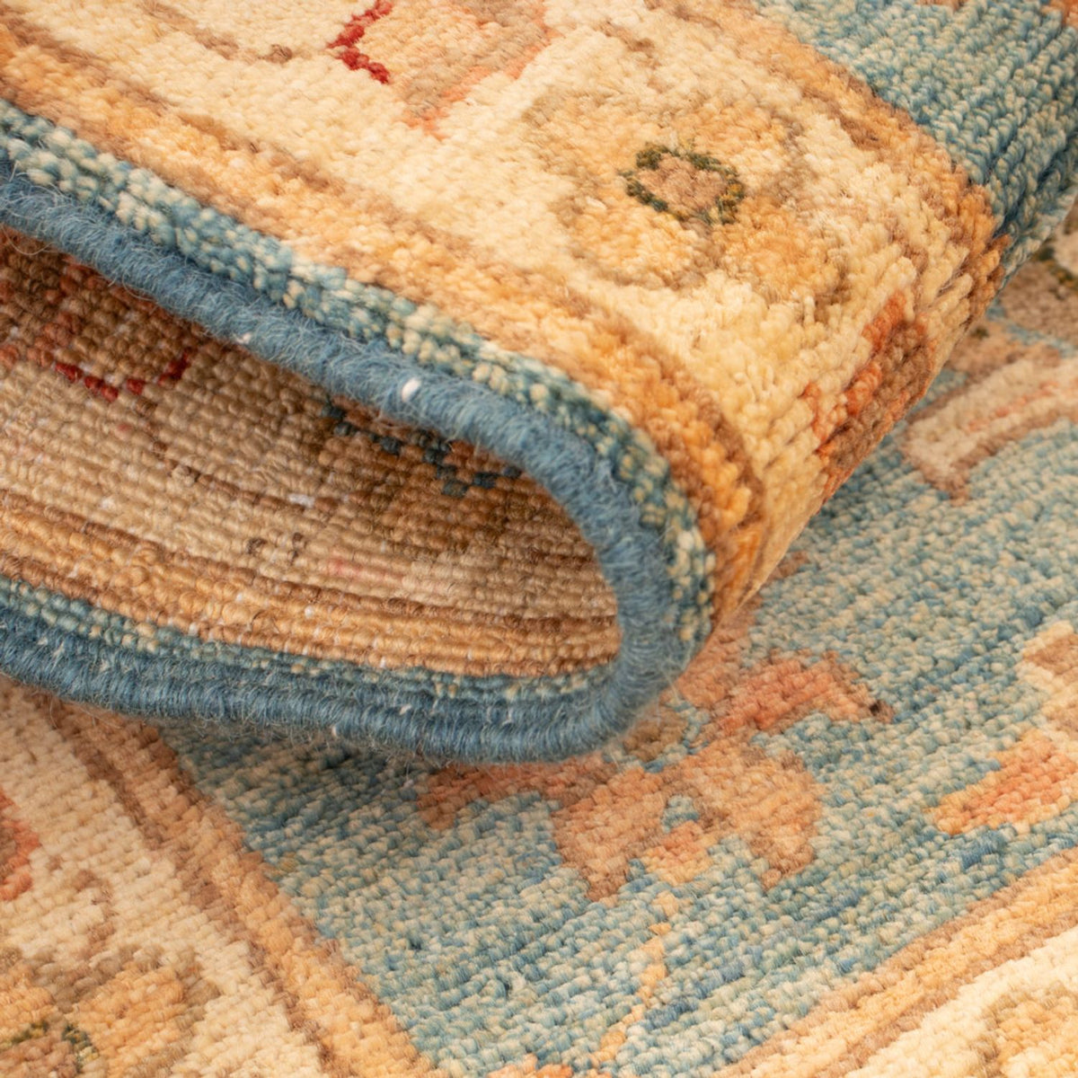 Ziegler Teppich - 71 x 55 cm - türkis