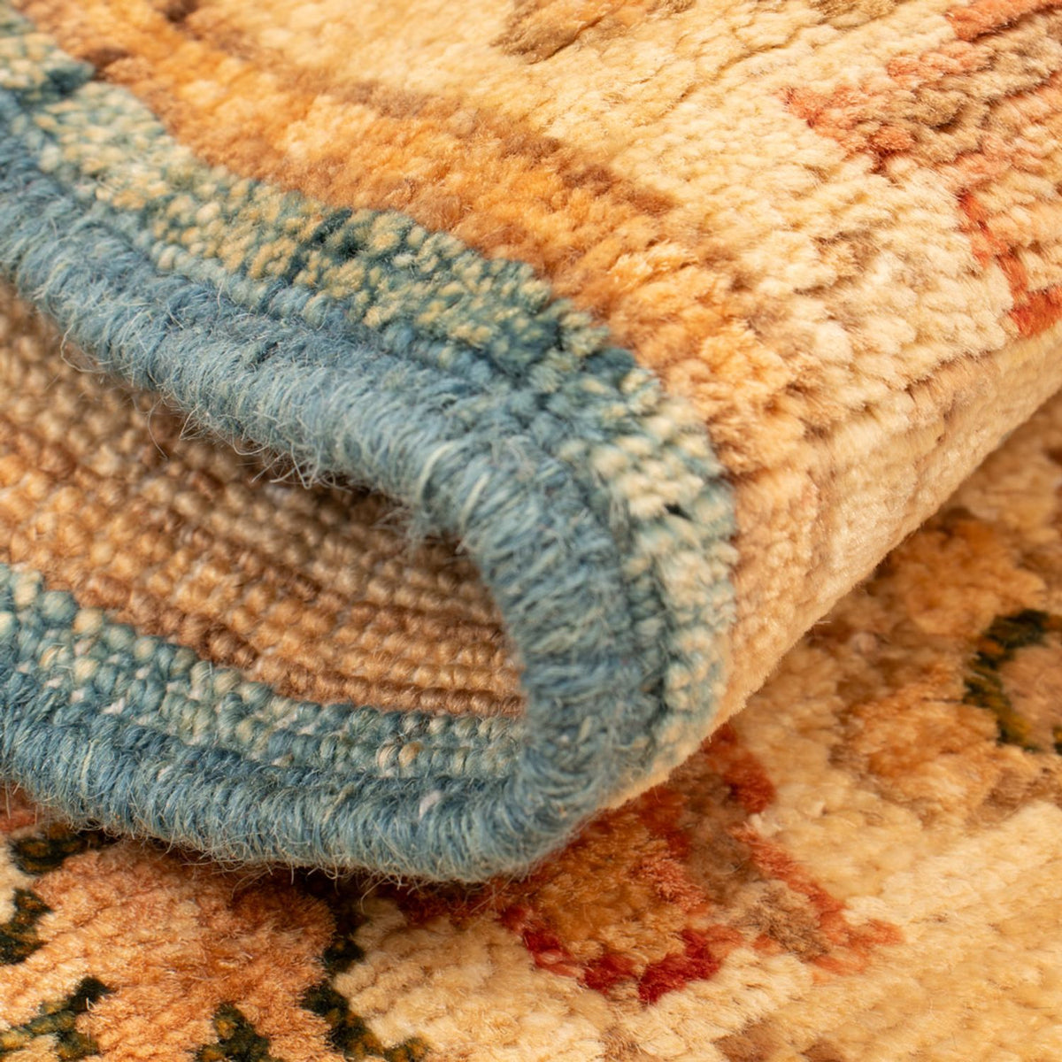 Ziegler Teppich - 69 x 52 cm - türkis