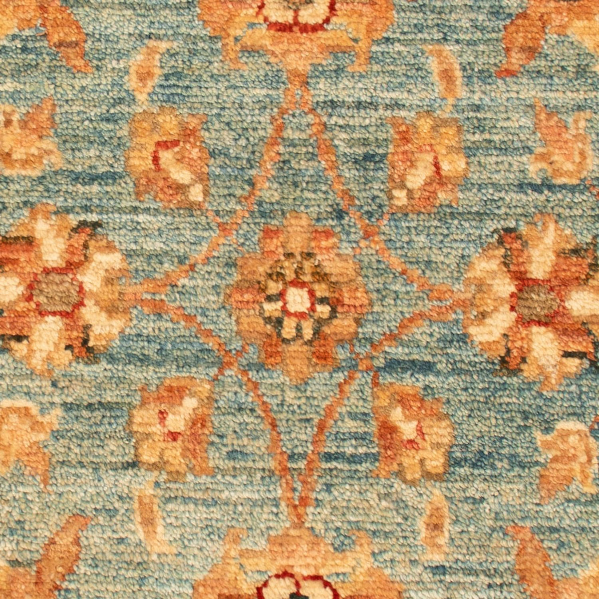 Ziegler Teppich - 76 x 52 cm - türkis