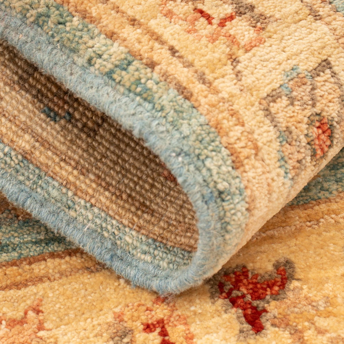 Ziegler Teppich - 72 x 53 cm - hellblau