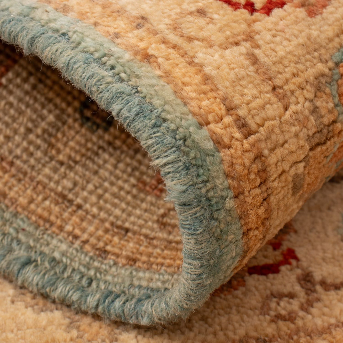 Ziegler Teppich - 74 x 57 cm - hellblau