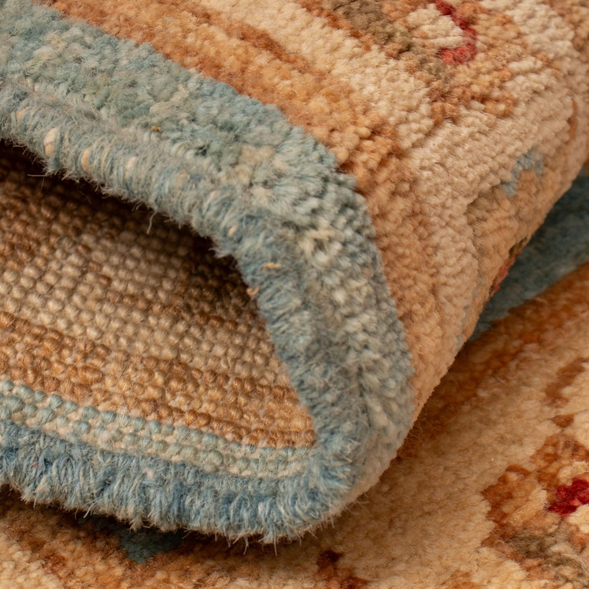 Ziegler Teppich - 69 x 54 cm - türkis