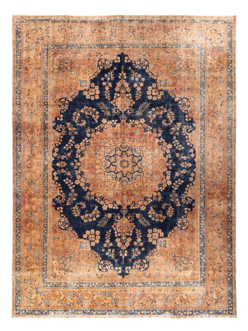 Vintage Teppich - 387 x 286 cm - dunkelblau