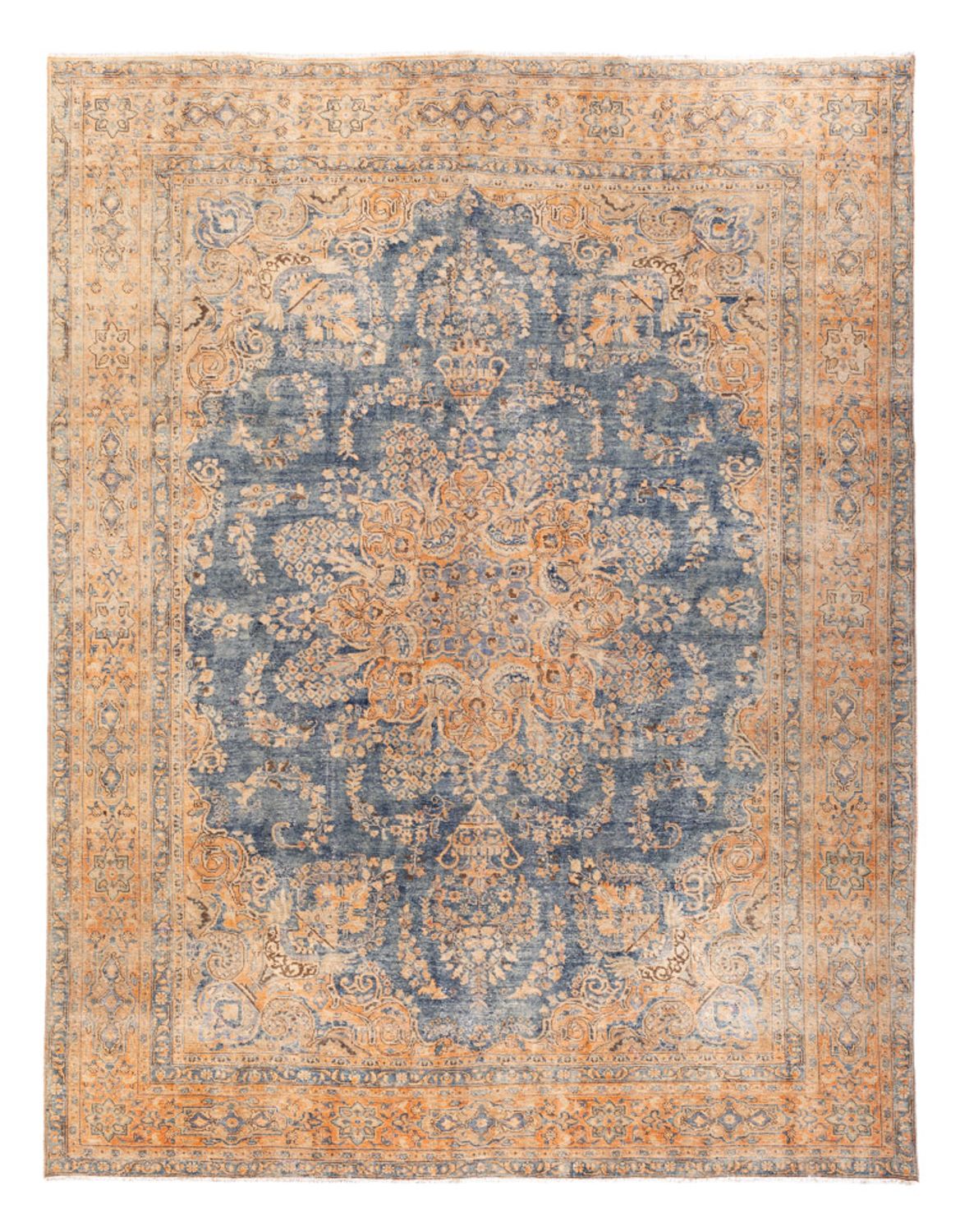Vintage Teppich - 377 x 280 cm - blau