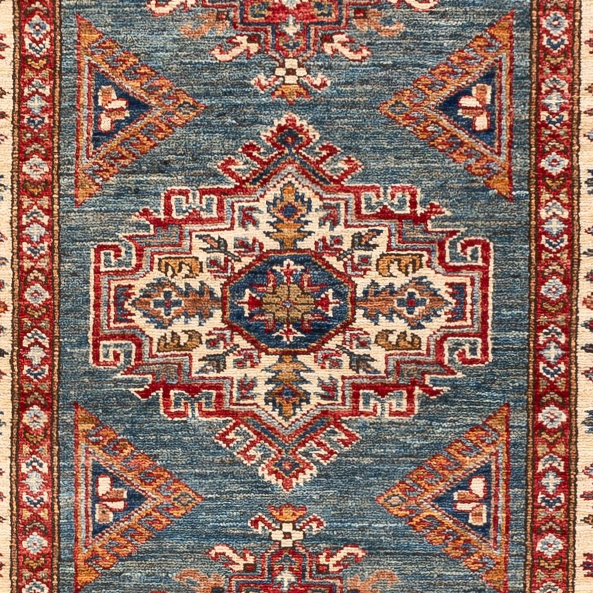 Läufer Ziegler - Kazak - 246 x 75 cm - mehrfarbig