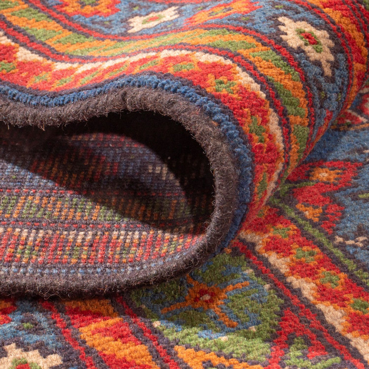 Afghan Teppich - Filpa - 394 x 300 cm - blau