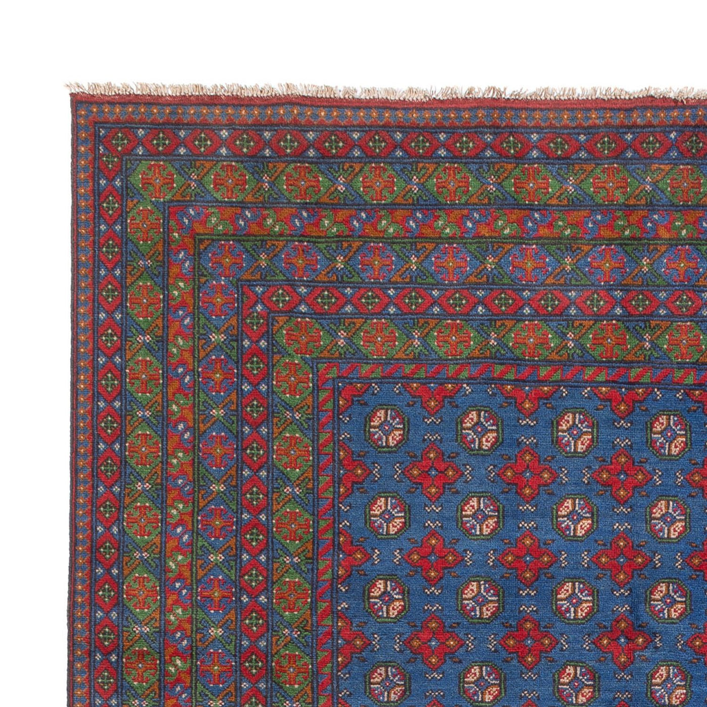 Afghan Teppich - Filpa - 355 x 252 cm - blau